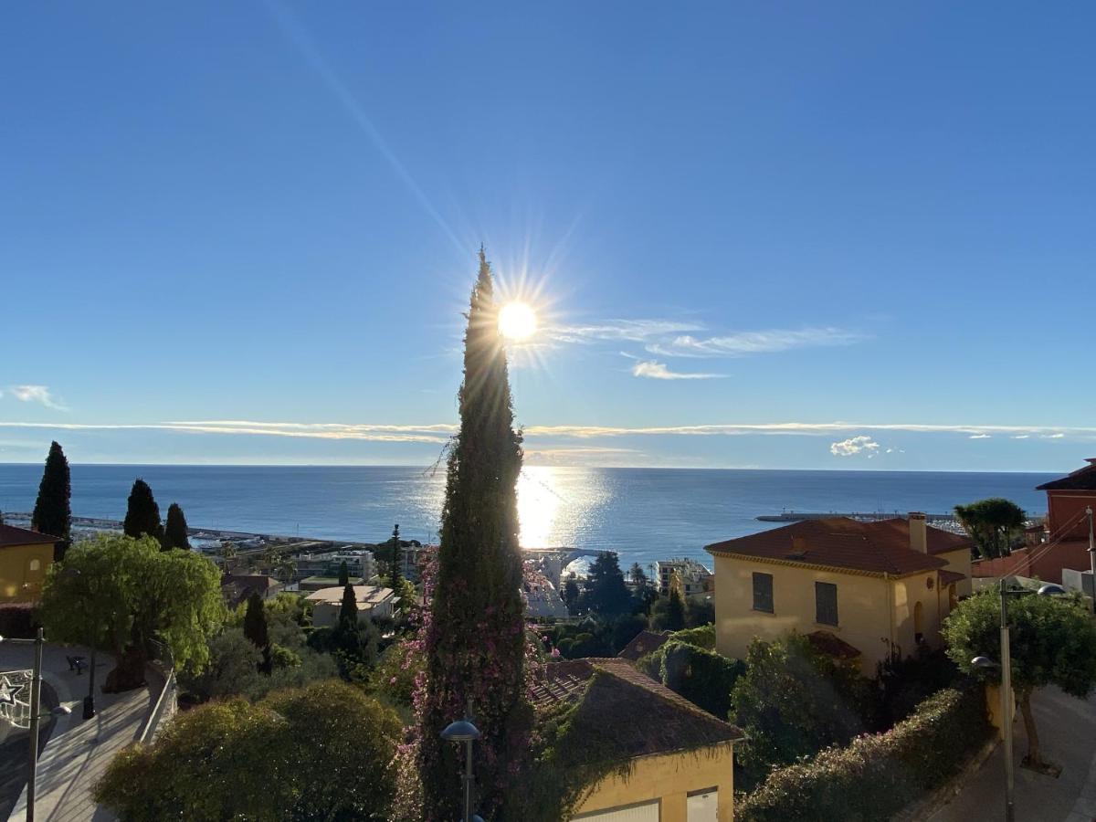 Le Vigia-Vue Mer-Terrasse-Climatisation-Parking Menton Exterior foto