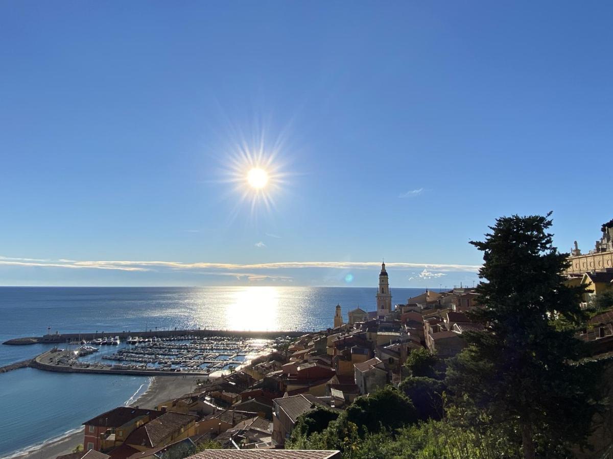 Le Vigia-Vue Mer-Terrasse-Climatisation-Parking Menton Exterior foto