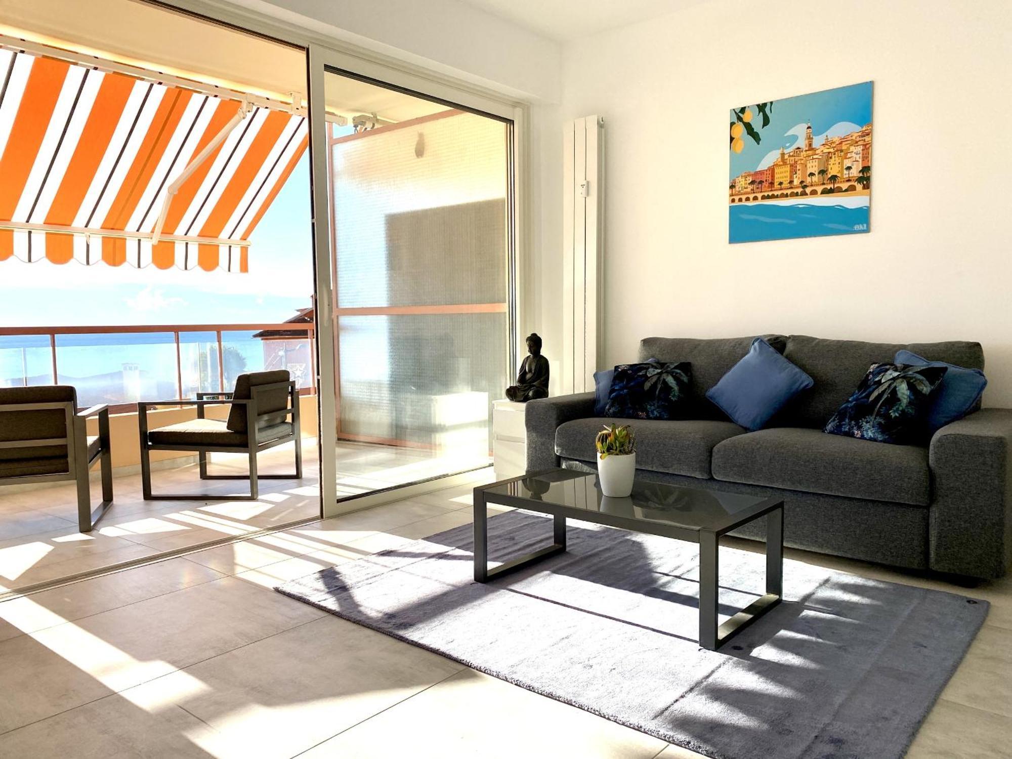 Le Vigia-Vue Mer-Terrasse-Climatisation-Parking Menton Cameră foto